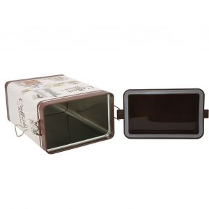 Boite A Cafe Vintage, Petite Boite De Rangement Portable Et Multifonctionnelle En Fer Blanc Avec Couvercle, Ideale Pour La Maison, Les Voyages Et Le Bureau - Neuf