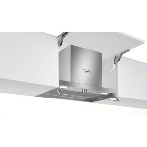Hotte design intégré Bosch DBB66AF50 - Série 4 - Encastrable - 620 m³/h - 70 dB - 3 vitesses - Inox - Neuf