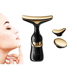 Appareil De Massage Portable 3 En 1 Pour Le Visage Et Le Cou, Pour Raffermir Et Prendre Soin De La Peau - Neuf