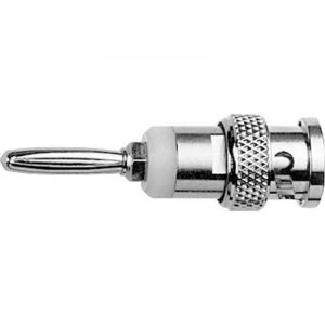 100023665 Adaptateur De Mesure Bnc M&acirc;le - Banane M&acirc;le 4 Mm Argent Y887311 - Teleg&Atilde;&iquest;rtner - Neuf