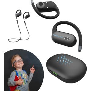 MEVRONISSHOP-couteurs Bluetooth sans Fil pour Enfants, Open-Ear Casque Bluetooth sans Fil avec 85dB Volume Limit&eacute;, Hi-FI St&eacute;r&eacute;o, 30h d'autonomie, IPX5 &Eacute;tanche, Appels Clairs, Ajustement Confortable - Neuf