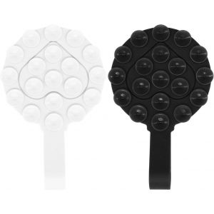 2 Pièces Support De Téléphone Portable Ventouse, Support De Téléphone Portable À Ventouse En Silicone, Support De Téléphone Portable À Ventouse En Silicone - Neuf
