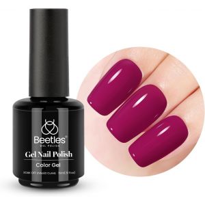 Beetles Vernis &Agrave; Ongles Gel Uv 15 Ml Violet Raisin Vernis &Agrave; Ongles Baie Magenta Uv Led Manucure Salon Diy Gel Nail Art Design Pour D&eacute;butants - Neuf