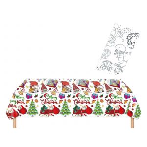 Nappe G&eacute;ante &Agrave; Colorier De No&euml;l 180x120cm Pour Les Activit&eacute;s Des Enfants - Neuf