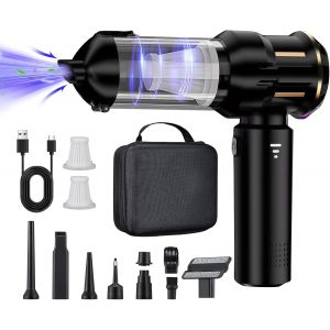 VornixorSarlshopAspirateur &agrave; Main, Aspirateur de Voiture 22000Pa, Filtre HEPA Lavable, 3 Vitesses Haute Puissance, Mini Aspirateur sans Fil pour Canap&eacute;, Poils d'animaux et Tapis - Neuf