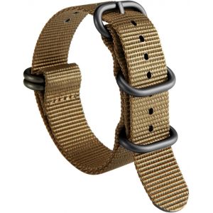 Bracelet De Montre En Nylon G10 Balistique Militaire Remplacement Bracelet Montre Tissu Pour Hommes Femmes 18mm 19mm 20mm 21mm 22mm 23mm 24mm Avec Boucle En Inoxydable Argent/Noir.[U3036] - Neuf