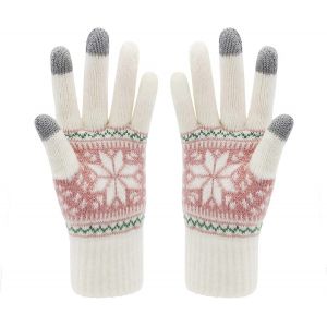 Gants D¿Hiver Pour Écran Tactile H ? Ter Impression De Fleurs De Neige Garder Au Chaud Pour Les Femmes Et Les Hommes - Neuf