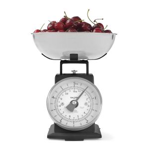 Eryi-Balance De Cuisine Mécanique 5kg, Balance Cuisine Sans Pile Avec Bol 1l Lave-Vaisselle, Design Timeless Avec Grand Cadran Facile À Lire, Balance Cuisine Traditionnelle 22cm, Noir - Neuf