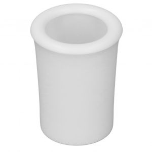 Poubelle miniature decorative en PVC pour maison de poupee 1:6, modele simple, blanche - Neuf
