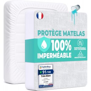 Tianyi-Protège Matelas 50x83 Cm Lot De 2 Alèse Impermeable Drap Housse En Coton Et Microfibre Protection Lit Pour Bebe Alaise Pour Incontinence Anti-Acarien Couvre-Matelas Pipi Lavable En Machine - Neuf