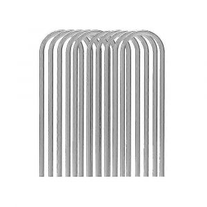 2024 Trampolines Piquets &Agrave; Vent Robustes De Type U Extr&eacute;mit&eacute;s Pointues S&eacute;curit&eacute; Ancrage Au Sol Acier Galvanis&eacute; Pour Buts De Football (10 Pi&egrave;ces,Argent) - Neuf