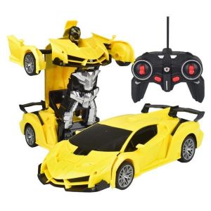 Voiture robot t&eacute;l&eacute;command&eacute;e Transformer Toy - Jaune - Neuf