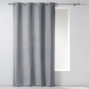 Rideau &Agrave; Oeillets Newtons 140x260cm Gris - Neuf