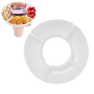 Bol &Agrave; Go&ucirc;ter En Silicone Compartiment&eacute; Pour Tasse De 1,2 L (40 Oz) - R&eacute;cipient &Agrave; Go&ucirc;ter R&eacute;utilisable - Neuf