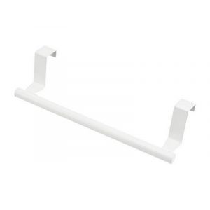 Porte-serviettes de porte - Acier inoxydable, blanc, compatible avec les portes d'armoires, installation facile, sans dommage - Neuf
