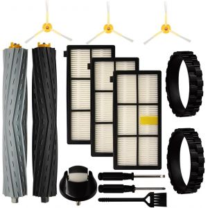 SUBZONAL-Piezas de Repuesto Accesorios para iRobot Roomba Serie 800 900 805 860 890 870 871 880 960 980 981 985 Llantas Rueda Giratoria Cepillo Lateral Cepillo Rodillo Principal Filtro con Herramient - Neuf