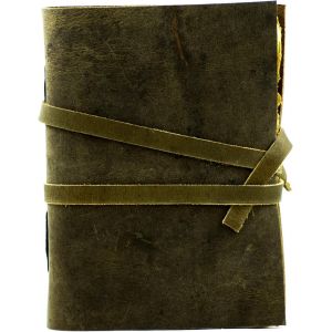Journal En Cuir Vintage Burnt Deckle Edge Paper Journal Reli&eacute; En Cuir Fait &Agrave; La Main - Livre Des Ombres Journal Carnet De Croquis En Cuir Journal De Dessin Size - 5x7 Inches | 12 X 17 Cm - Neuf