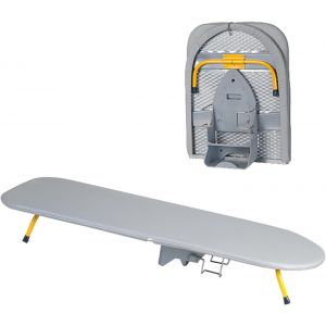 MEVRONISSHOP-Planche &agrave; Repasser Pliable Avec Repose,81 x 30 Cm Tischb&uuml;gelbrett B&uuml;gelbrett Klappbar,Table &agrave; Repasser Compacte Avec Rev&ecirc;tement En Coton,Peu Encombrante,Avec Support Pour Fer &agrave; Repasser - Neuf