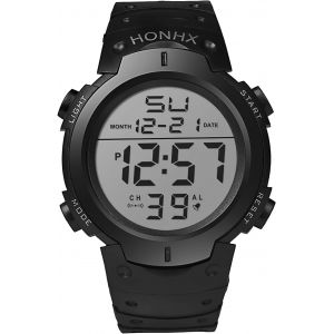 Kalanka-Montre D'arbitre Num&eacute;rique Noire Avec Chronom&egrave;tre, Compte &Agrave; Rebours Et Alarme - Neuf