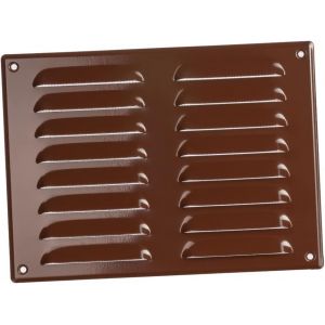 KALANKA-260x190mm Grille de Ventilation avec Moustiquaire - Grilles d'aération en Métal - Acier, Marron - Neuf
