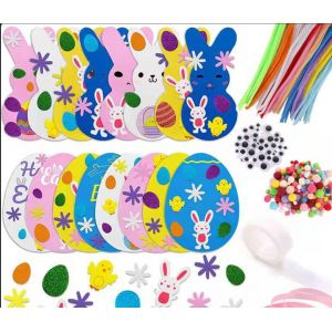 De pâques à la Mousse de Paillettes, Autocollants, Autocollants pour les Enfants de l'Artisanat de Pâques, Oeuf de Pâques les Fèves à la Gelée, le Lapin de Pâques et des poussins de l'E - Neuf