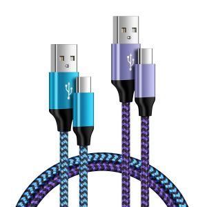 C&acirc;ble De Charge Usb C Pour T&eacute;l&eacute;phone Samsung &Agrave; Charge Rapide, [0,9 M + 1,8 M] C&acirc;ble De Charge Rapide Pour Samsung Galaxy A56/A55/A54/A16/A15/A25/A14/A34/S25/S24 Ultra/S23/S22/S21/S10, Google, Iphone - Neuf