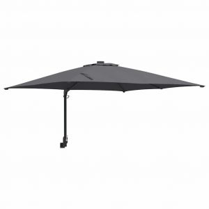 Parasol De Jardin Moderne Inclinable 248,5 X 247,5 X 160 Cm En Polyester Anthracite Helloshop26 02_0058636 - Neuf