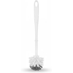 KAL-Brosse De Toilette Robuste En Plastique Pour Salle De Bain Avec Poils Durables, Outil De Nettoyage En Profondeur Pour Toilettes Propres, Accessoires De Salle De Bain, Blanc (1 Pièce) - Neuf
