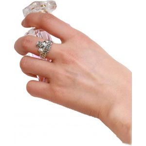 Kahfl-Bagues Tête De Mort Punk Hip-Hop Design Bagues Tête De Mort Bijoux Pour Femmes Et Filles Cadeau De Fête De La Saint-Valentin(Argent Antique) - Neuf