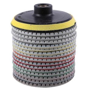 16pcs Diamond Polishing Pads Kit 4 pouces 100mm humide / sec pour granit pierre b&eacute;ton marbre polissage utiliser disques de meulage ensemble - Neuf