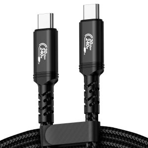 KALANKA-C&acirc;ble USB-C vers USB-C 3 m, c&acirc;ble de charge USB 3.2 supportant un transfert de donn&eacute;es de 20 Gbps C&acirc;ble de sortie vid&eacute;o 4K@ 60 Hz pour MacBook Pro/Air Type C, Samsung S23/S22, Tablette etc. - Neuf