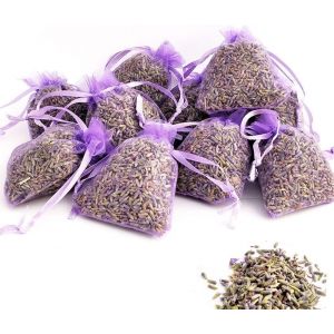 6 sachets de lavande parfumés, lavande séchée, sachet parfumé pour armoire, sachet de lavande pour vêtements, tiroirs, armoires, chambres, voiture - Neuf