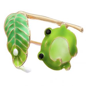 Broche Grenouille Pour V&ecirc;tements, &Eacute;pingle De Col Pour Femmes Et Hommes, Broche En Alliage M&eacute;tallique, Cadeau De No&euml;l, &Eacute;pingle De Costume, Sans Pierre Pr&eacute;cieuse - Neuf