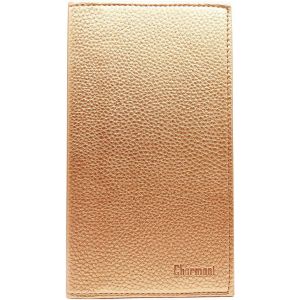 TRAHOO-- Etui Porte ch&eacute;quier Talon en Haut - 2 emplacements Porte Carte cr&eacute;dit - pi&egrave;ce d'identit&eacute; - Cuir Vachette - 11 cm X 19 cm (Rose Gold) - Neuf