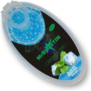 100 Menthe Bleu Glace Cigarettes Boules Distributeur Cas de Saveur Pop G&eacute;lules Ar&ocirc;me Porte Crush Balles Capsules pour Insertion de Filtres Cliquez sur Perles - Neuf