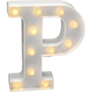 - Lettres Led Avec Lumi&egrave;res, Lettre P Avec Lumi&egrave;re Chaude Pour D&eacute;coration Et Ambiance, &Eacute;clairage De Nuit De Chevet, Anniversaires, Mariages, Vitrines. Fonctionnant Sur Batterie - Neuf