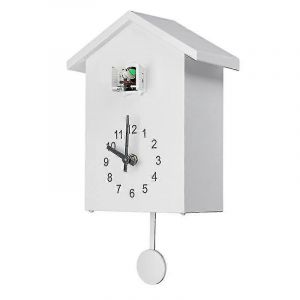 Horloge murale moderne &agrave; quartz avec oiseau, horloge de chambre, minuterie, d&eacute;coration pour la maison ou le bureau, cadeau, montre &agrave; suspendre - Neuf