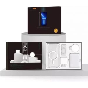 Senior-Coffret, Batterie Externe, Coque Iphone 13, Chargeur Induction Magsafe, Pack Complet Pour I13 & 14[L1056] - Neuf