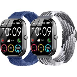 LORANKA-Bracelet Compatible avec uaue T60/T50S,22 mm Bracelet Tress&eacute; pour Jugeman P99/Y66, Nerunsa P66D,T50S/T50H, Popglory P66, ENOMIR IDW19/LW51/LW11, TOOBUR IDW13/IDW16/IDW19/BW01 - Neuf