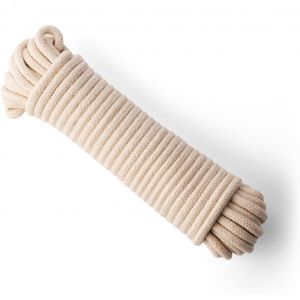 Mevronisshop-Fil De Coton Pour Crochet Et Tricot (8 Mm, Naturel, 20 M) &iquest; Coton Naturel Et R&eacute;g&eacute;n&eacute;r&eacute; Pour Macram&eacute; & Projets De Bricolage &iquest; Parfait Pour Les Tricoteurs Et Les Crocheters - Neuf