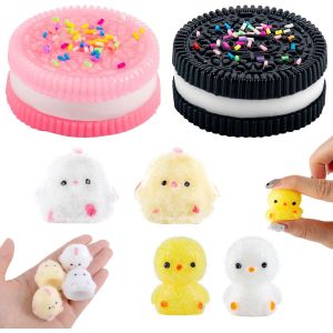 2 Pi&egrave;ces Biscuit Stress Relief Toy et 4 x Jouets Squishy Mini Pattes de ChatDoux Squeeze Jouets BiscuitJouet Sensoriel &agrave; Presser Montessori pour l'Autisme Accessoires de Jeux (1) - Neuf