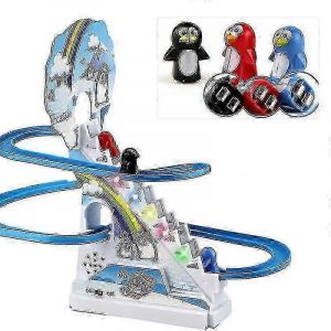 Pingouin amusant grimpant les escaliers, jouets musicaux pour enfants, puzzle parent-enfant, toboggan de dinosaure, jouets interactifs, jouets de wagon &eacute;lectrique Hr-Manchot - Neuf