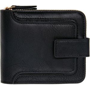 asas-Portefeuille En Cuir,Porte-Carte Homme,Grand Capacite Bifold Fermeture Éclair Porte-Monnaie,Porte Carte Bancaire Avec Poche À Monnaie(Noir) - Neuf