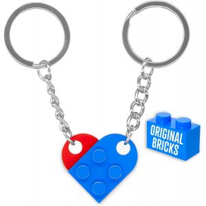 Kal-Porte-Cl&eacute;s Pour Couples Originaux | Briques Authentiques | Cr&eacute;maill&egrave;re Nouvelle Maison | Briques De Construction Originales | Id&eacute;e Saint Valentin Anniversaire Voiture Puzzle - Neuf
