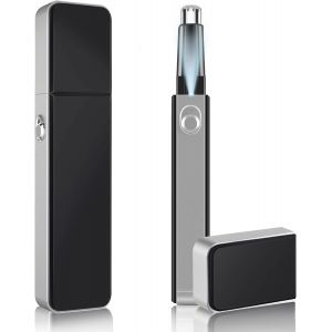 Tondeuse Nez Et Oreilles Pour Homme Et Femme, Rasoir Indolore À Piles, Lumières Led, Étanche Ipx7, Double Tranchant, Nettoyage Facile (Noir)[Z2685] - Neuf