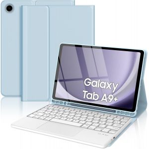 Clavier Pour Samsung Galaxy Tab A9 Plus /A9+ 11'' - Clavier Azerty Sans Fil Avec Pav&eacute; Tactile Pour Samsung Galaxy Tab A9+ 2023 (Sm-Sm-X210/X216/X218), Bleu - Neuf