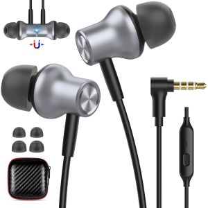 CPOD-Casque Avec Câble Pour Xiaomi Book 14 Redmi Note 13 Pc Chromebook,Casque Avec Microphone Pour Kindle Fire Nintendo Switch,Casque Avec Prise 3.5Mm Pour Iphone 6S Mac Mini Galaxy A13 A14 Mp3 - Neuf