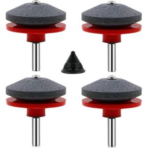 4 Pièces de Tondeuse à Gazon Aiguisoir Universelle Tondeuse à Gazon, taille-crayon Accessoires pour Tondeuses à Gazon à 1Pcs Lame d'Équilibrage Kit - Neuf