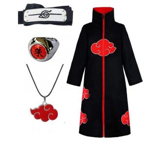 Costume D'halloween, Costume De Cosplay Naruto, Organisation Akatsuki, Cape De Nuage Rouge, Personnage D'anime - Neuf