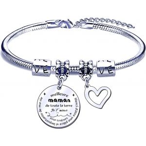 Eryi-Fete Des Meres Cadeau Maman Fille Cadeau Fete Des Meres Bracelet Maman Fille Cadeau Anniversaire Maman Fille Cadeau Maman Fille Original Cadeau Pour Maman Fille Cadeau Maman Pas Cher - Neuf